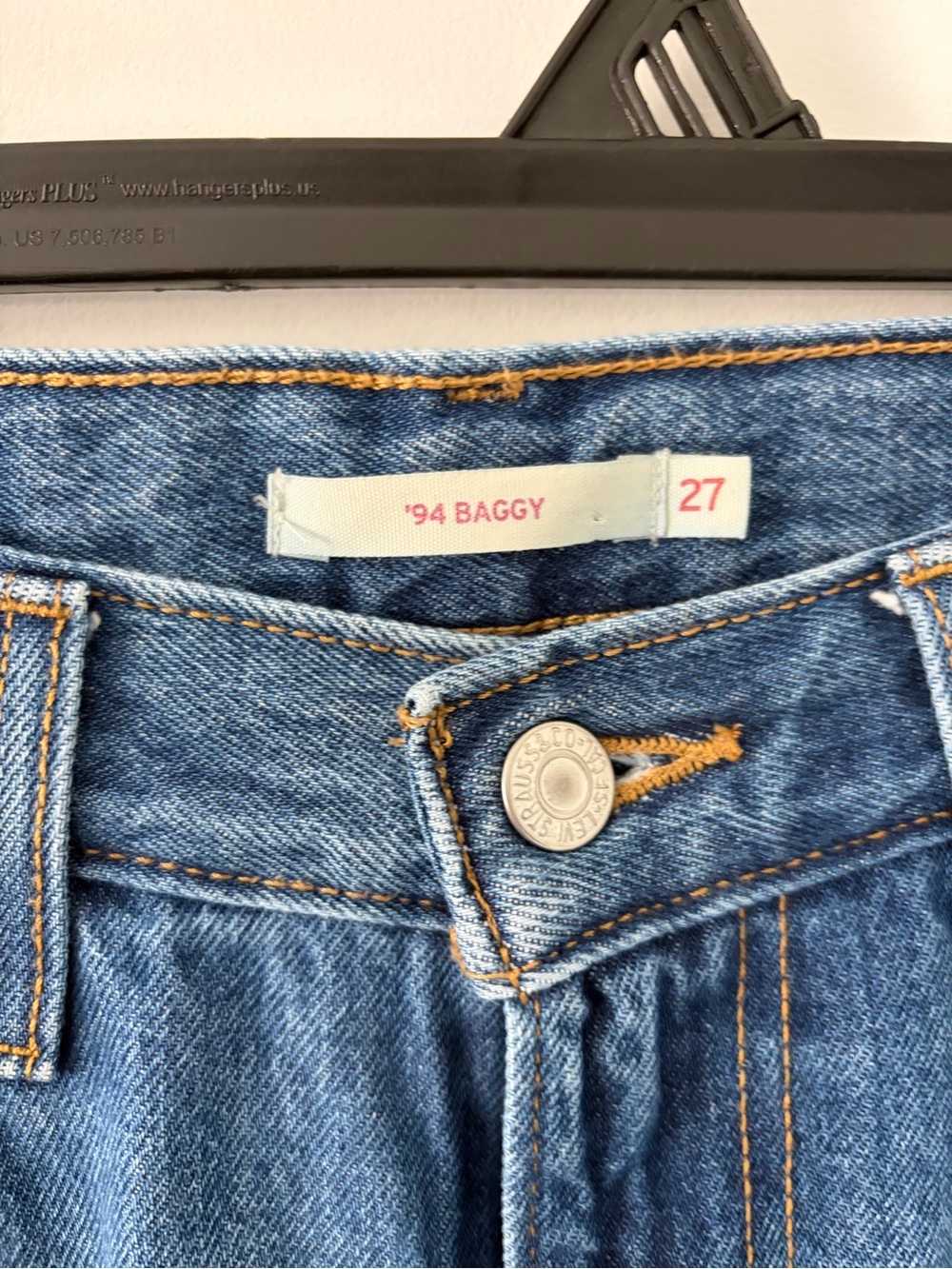 Levi’s ‘94 Baggy Wide Leg Medium Wash Blue Denim Jeans 27 - Picture 6 of 10